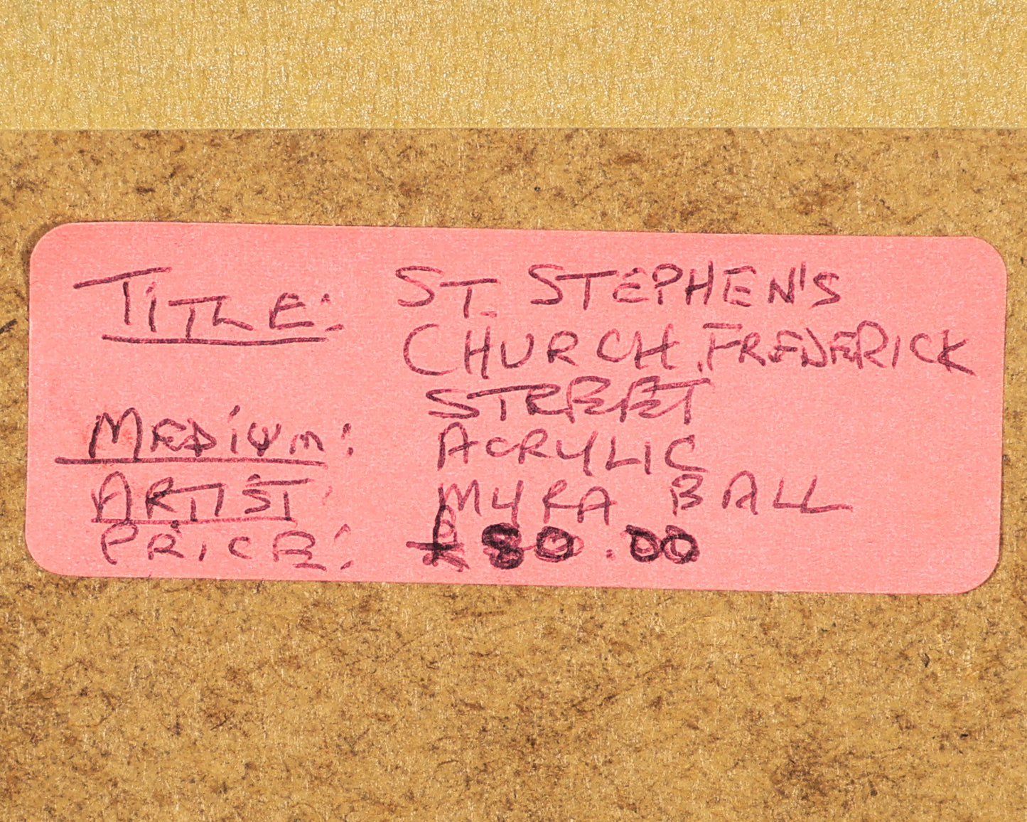 Myra Ball - St Stephen's Church, Edinburgh