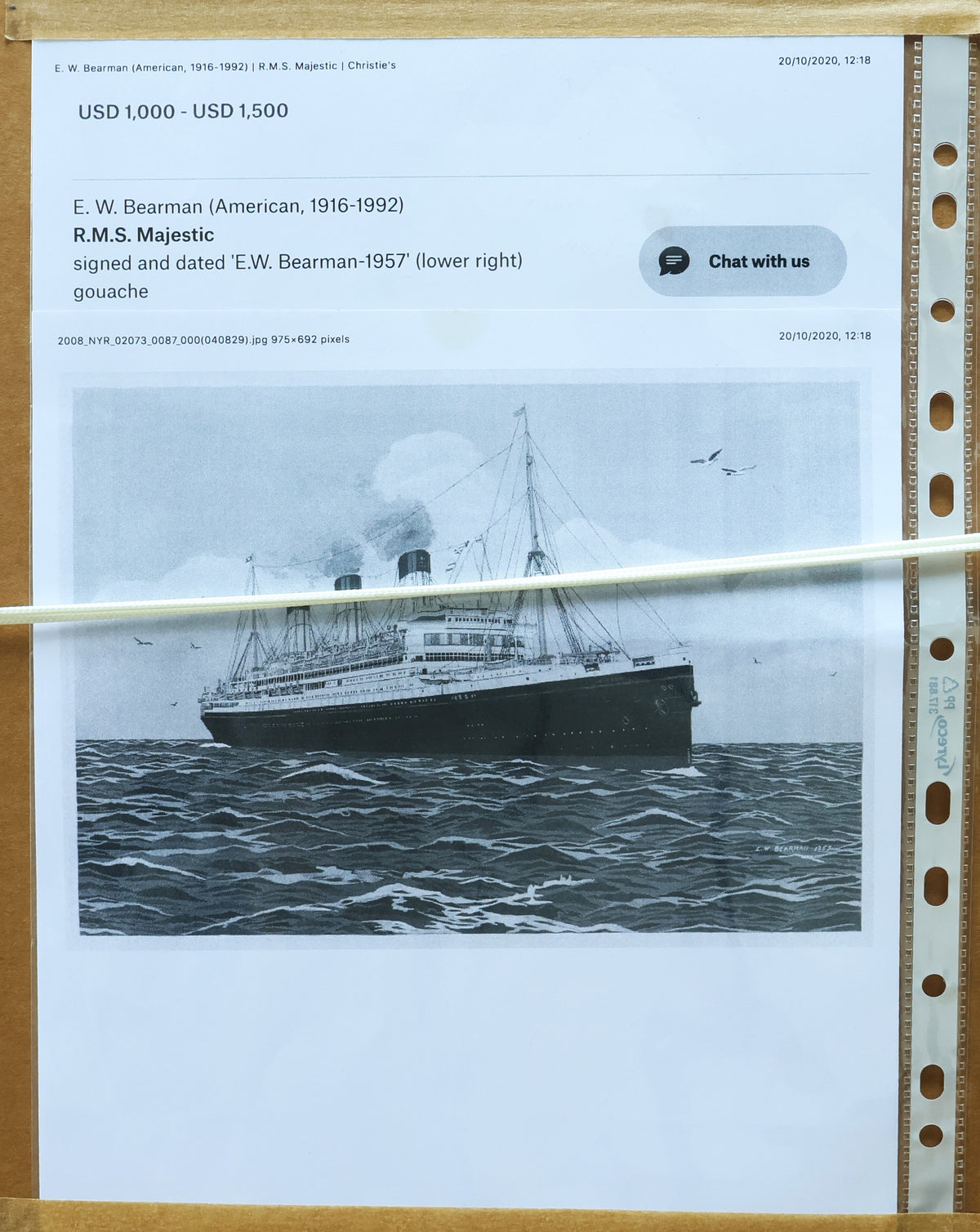 E. W. Bearman - R.M.S. Majestic