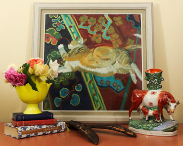 Alan Alexander - Ginger Cat on Patterned Rug