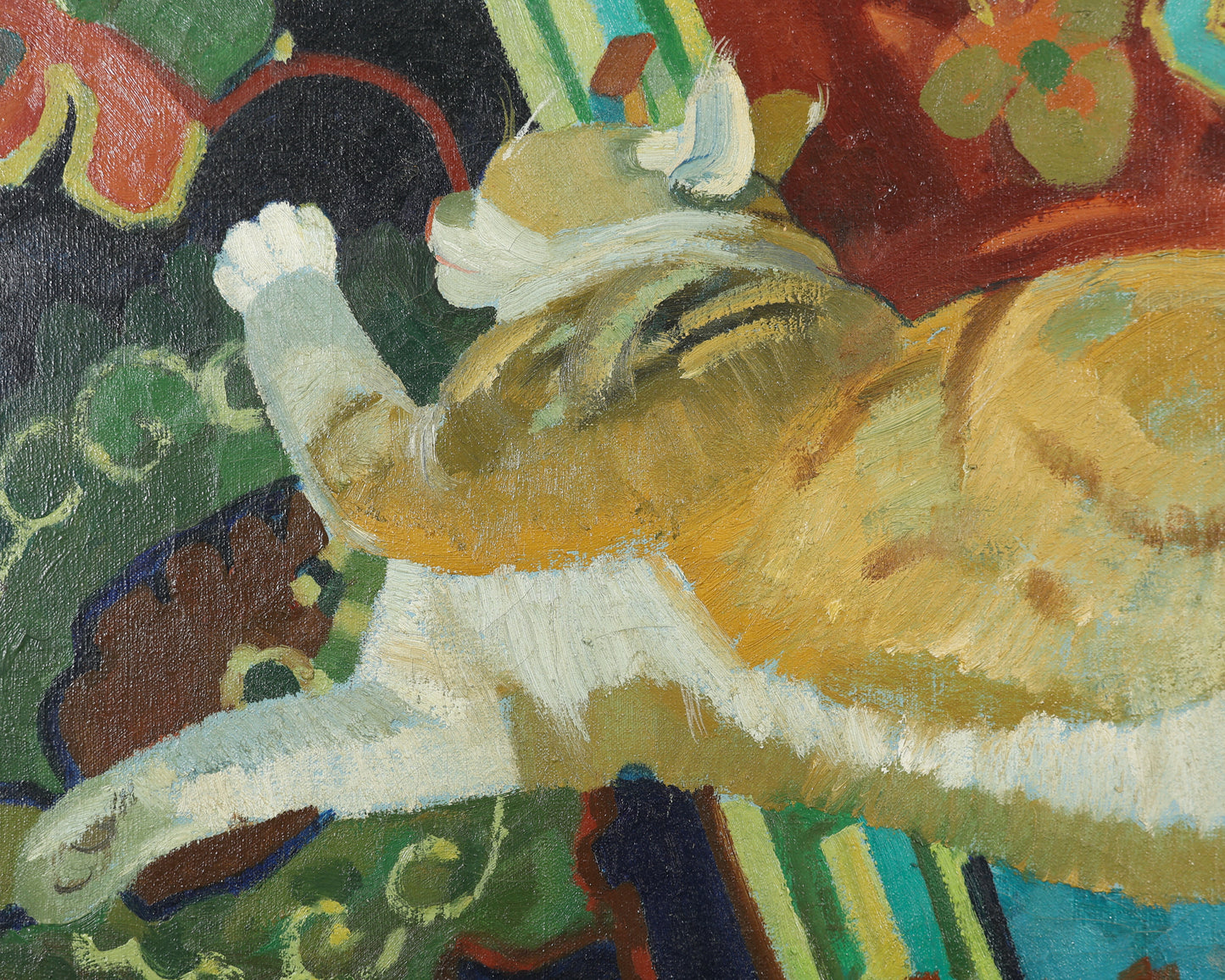 Alan Alexander - Ginger Cat on Patterned Rug