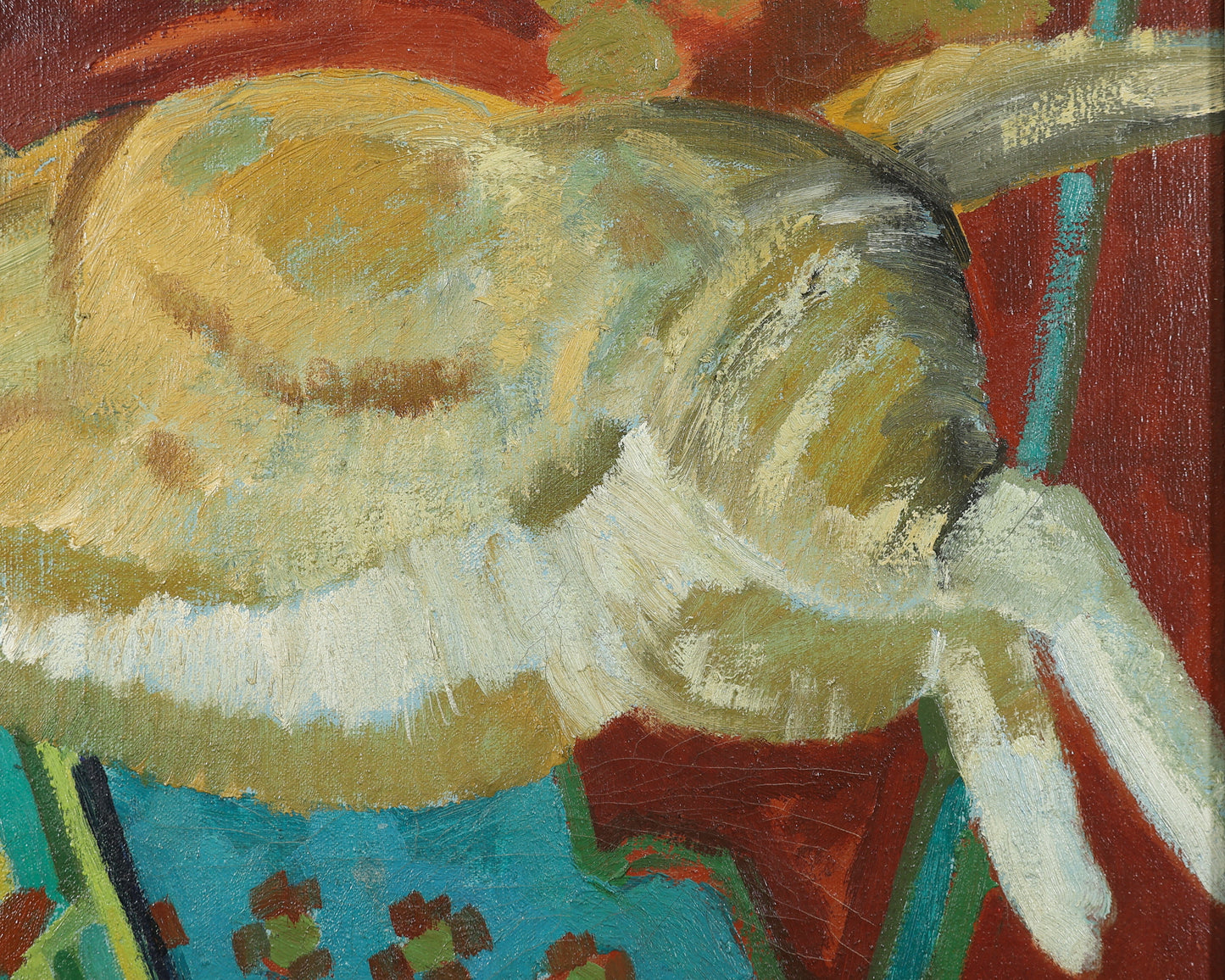 Alan Alexander - Ginger Cat on Patterned Rug