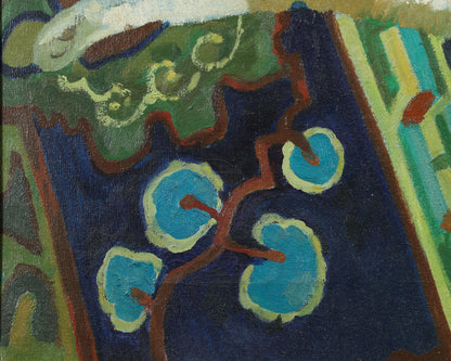Alan Alexander - Ginger Cat on Patterned Rug