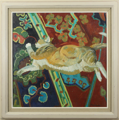 Alan Alexander - Ginger Cat on Patterned Rug