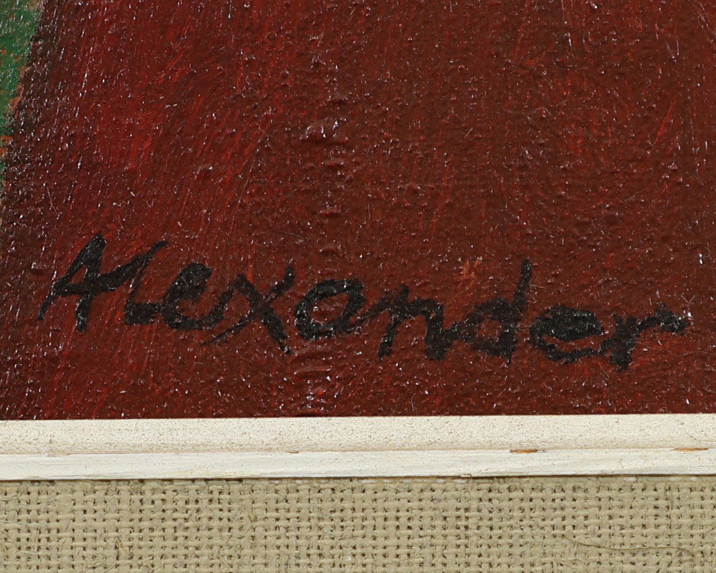Alan Alexander - Ginger Cat on Patterned Rug