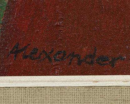 Alan Alexander - Ginger Cat on Patterned Rug