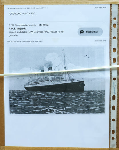 E. W. Bearman - R.M.S. Majestic