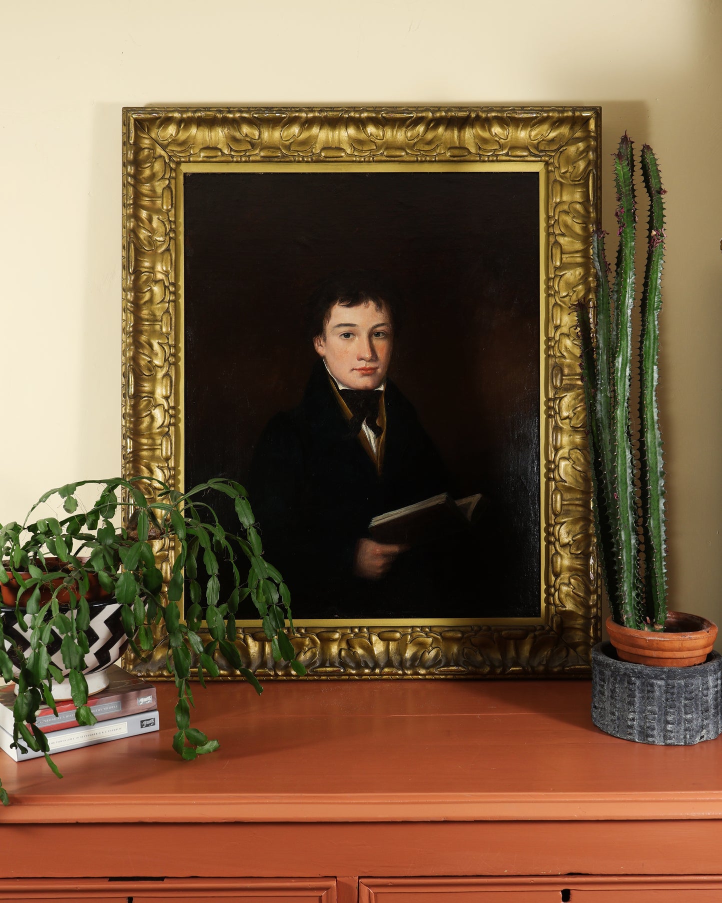 British School Portrait of a Young Gentleman with Book
