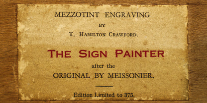 Thomas Hamilton Crawford After Meissonier - "The Sign Painter"