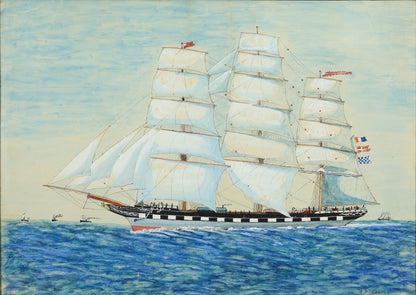 A. Frall – Harvest Home Clipper Ship at Sea