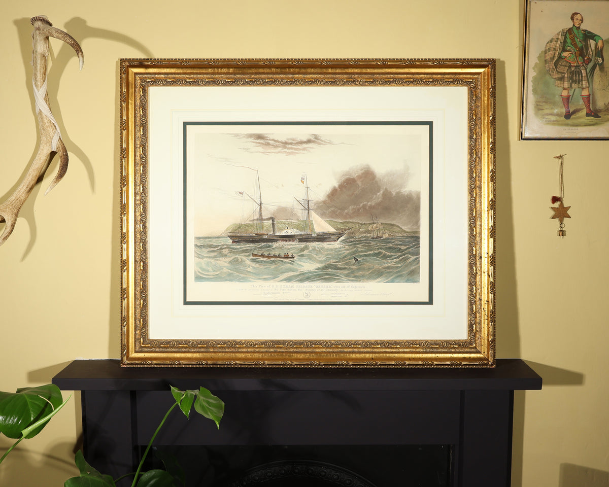 After William Adolphus Knell – HMS Geyser off Mount Edgcumbe