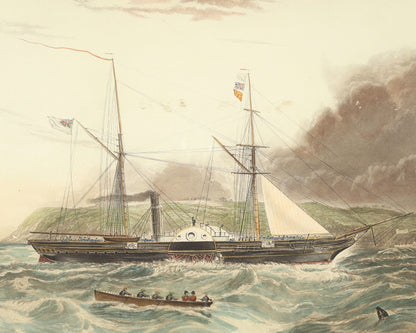 After William Adolphus Knell – HMS Geyser off Mount Edgcumbe
