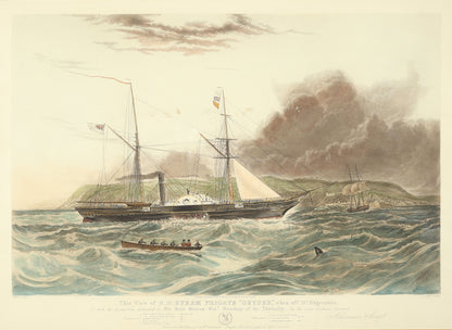 After William Adolphus Knell – HMS Geyser off Mount Edgcumbe