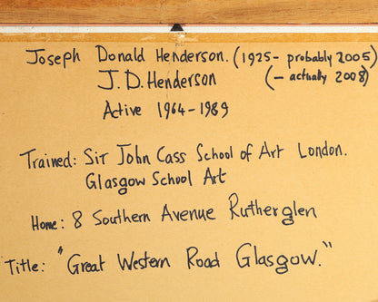 J. D. Henderson – Great Western Road, Glasgow