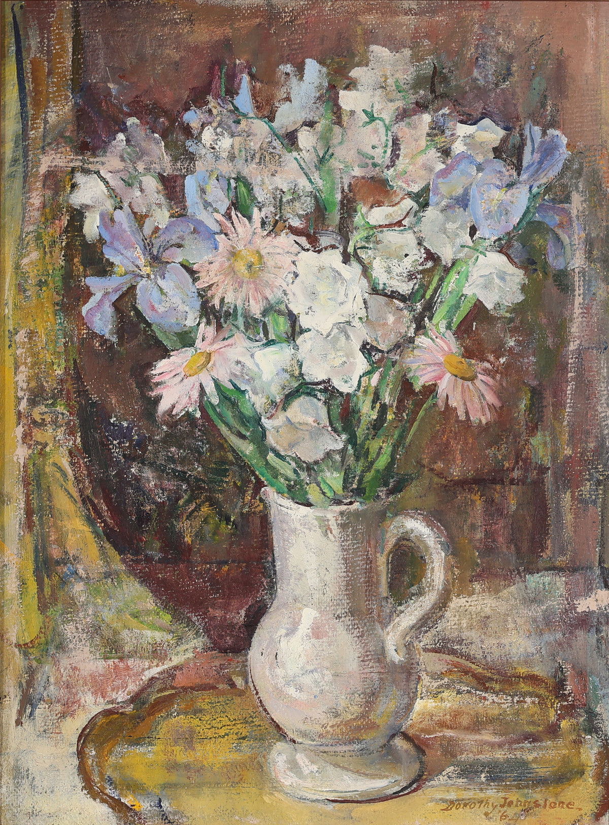 Dorothy Johnstone ARSA (1892–1980) – Still Life Vase of Flowers