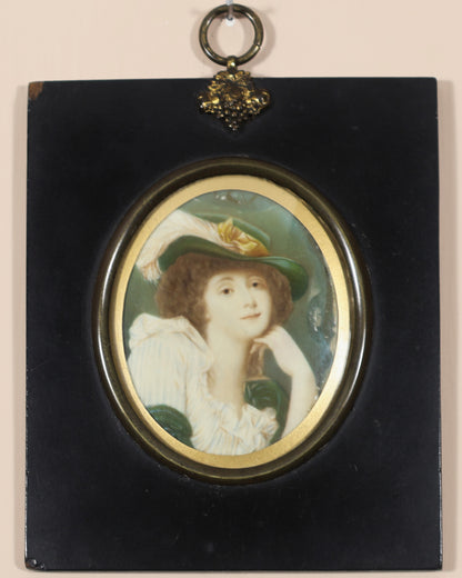 Georgian Portrait Miniature of a Young Lady