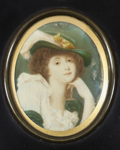 Georgian Portrait Miniature of a Young Lady
