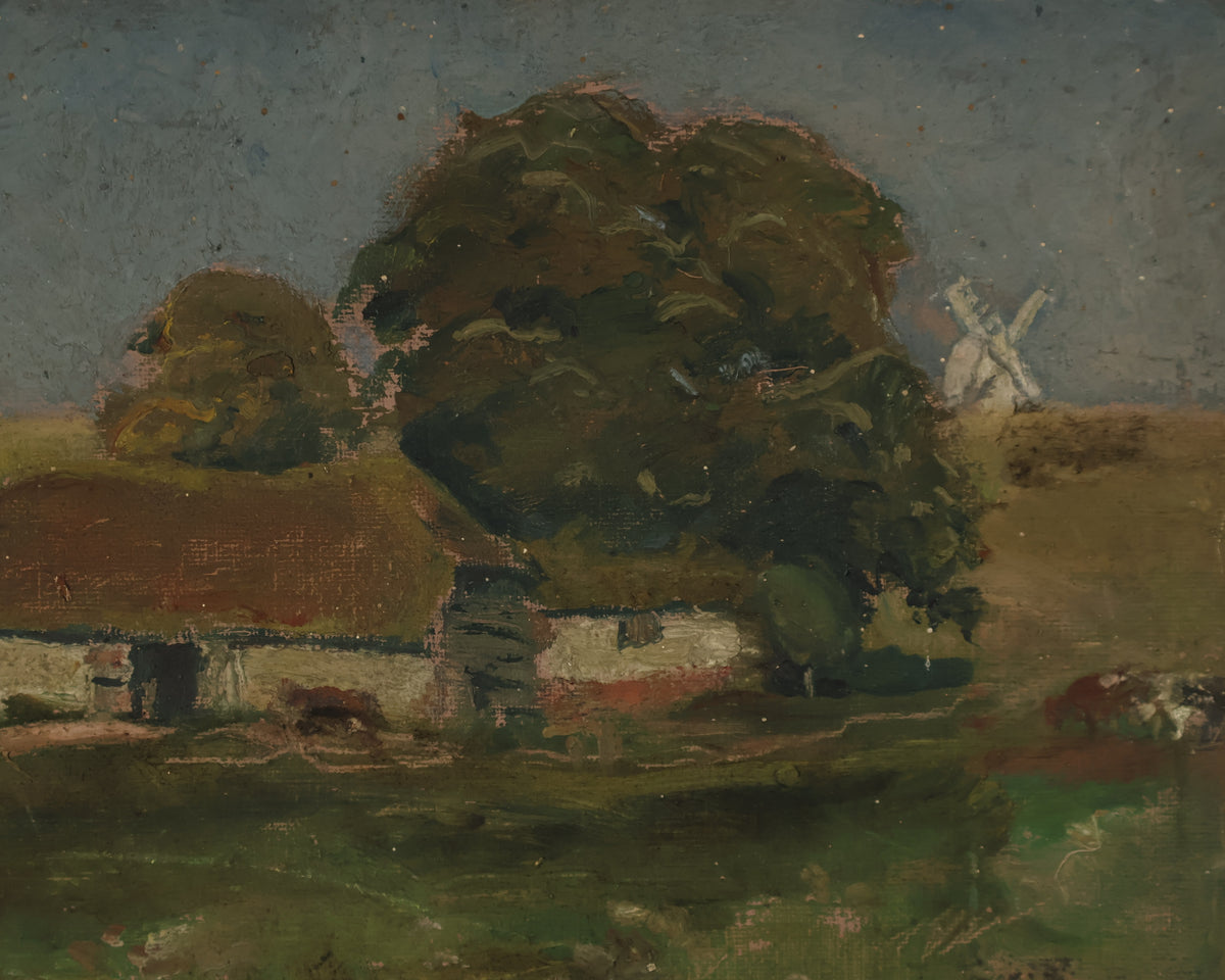 Henry John Lintott RSA – Farmstead with Windmill