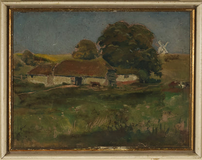 Henry John Lintott RSA – Farmstead with Windmill