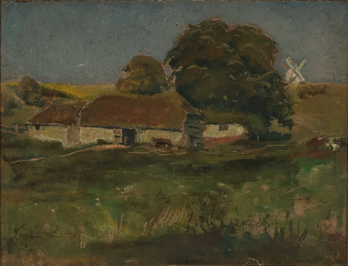 Henry John Lintott RSA – Farmstead with Windmill