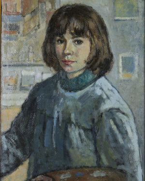 M. Miller - Mid Century Portrait of a Painter