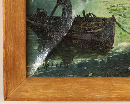 Walter Linsley Meegan, Moonlit Fishing Boats