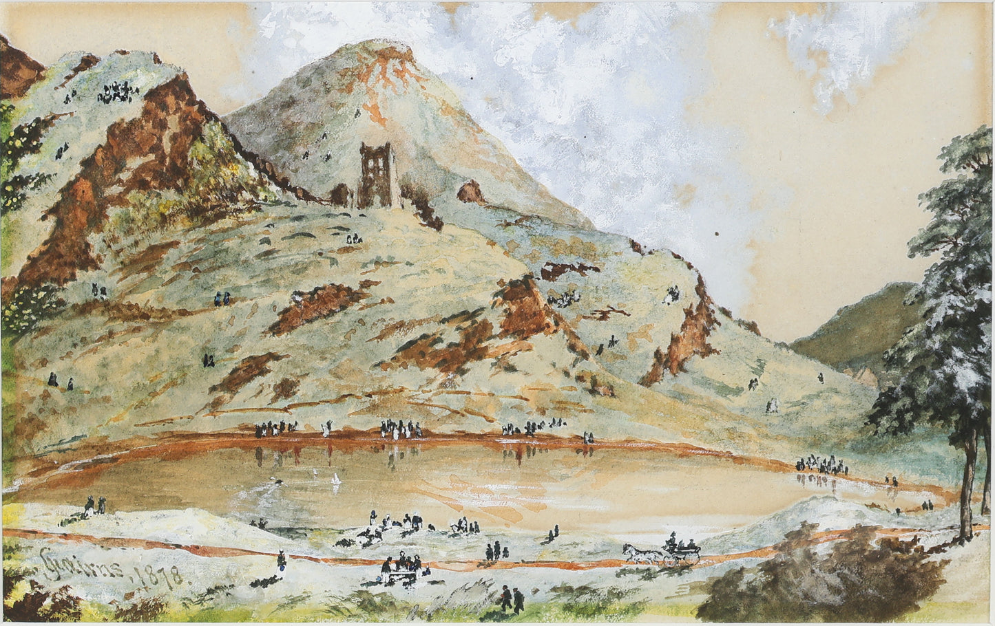 Cairns - St Margarets Loch, Arthurs Seat, Edinburgh (1878)