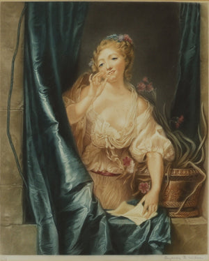 Sydney E. Wilson after Greuze - "Throwing a Kiss" (1923)