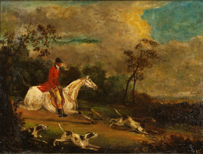 Dean Wolstenholme the Younger – 19th Century English Hunting Scene Oil Painting