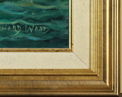 Richard Wood - RMS Mauretania, New York Harbour 1934